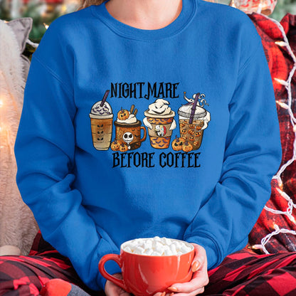 Nightmare Before Coffee Pumpkin Spice Halloween Costume T-Shirt - Christmas Unisex T-Shirt/Hoodie/Sweatshirt - ZON00