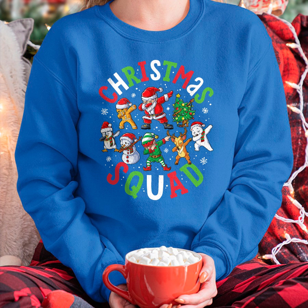 Christmas Squad Santa Dabbing Elf Family Matching Pajamas T-Shirt - Christmas Unisex T-Shirt/Hoodie/Sweatshirt - ZON00