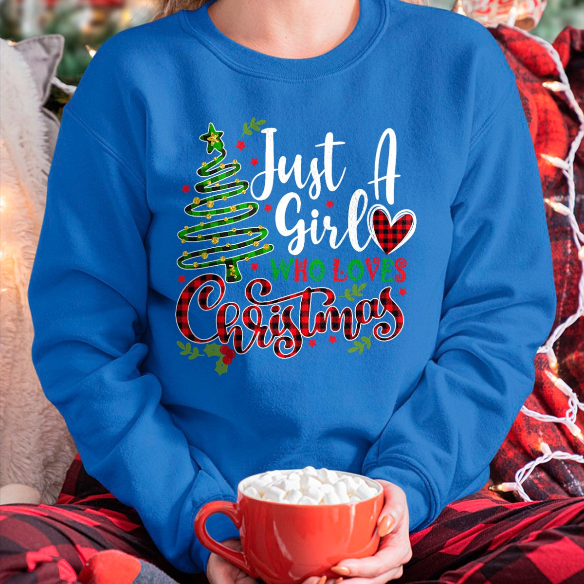 Just a Girl who Loves Christmas a Gift for XMAS Women Girls T-Shirt - Christmas Unisex T-Shirt/Hoodie/Sweatshirt - ZON00