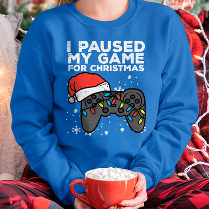 Paused My Game Christmas Gamer Xmas Men Boys Kids Youth Teen T-Shirt - Christmas Unisex T-Shirt/Hoodie/Sweatshirt - ZON00