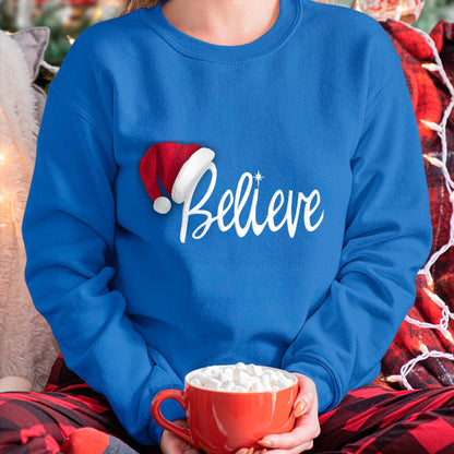 Christmas Long Sleeve T-Shirt - Believe in Santa Claus Shirt - Christmas Unisex T-Shirt/Hoodie/Sweatshirt - ZON00