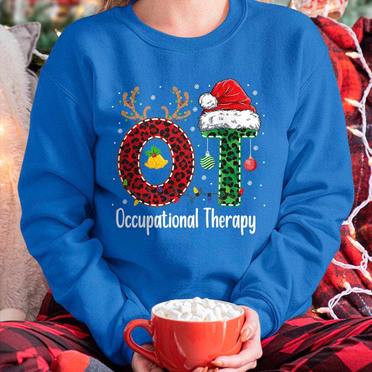 Occupational Therapy Christmas santa hat OT Therapist T-Shirt - Christmas Unisex T-Shirt/Hoodie/Sweatshirt - ZON00