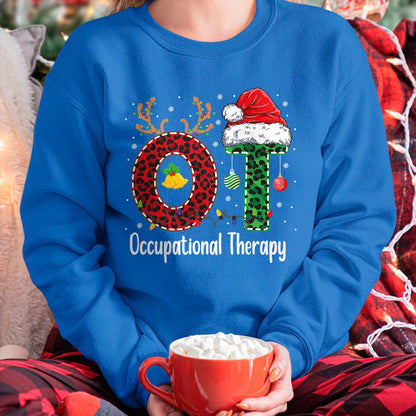 Occupational Therapy Christmas santa hat OT Therapist T-Shirt - Christmas Unisex T-Shirt/Hoodie/Sweatshirt - ZON00