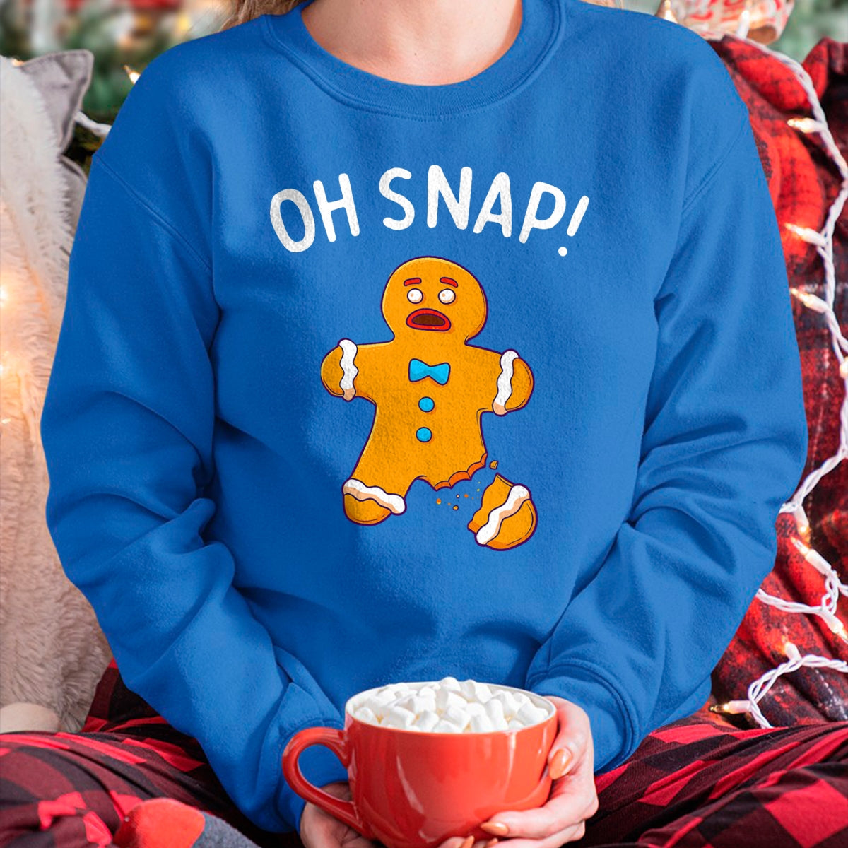 Gingerbread Man Oh Snap Christmas Funny Cookie Baking Gift Short Sleeve T-Shirt - Christmas Unisex T-Shirt/Hoodie/Sweatshirt - ZON00 (Copy)