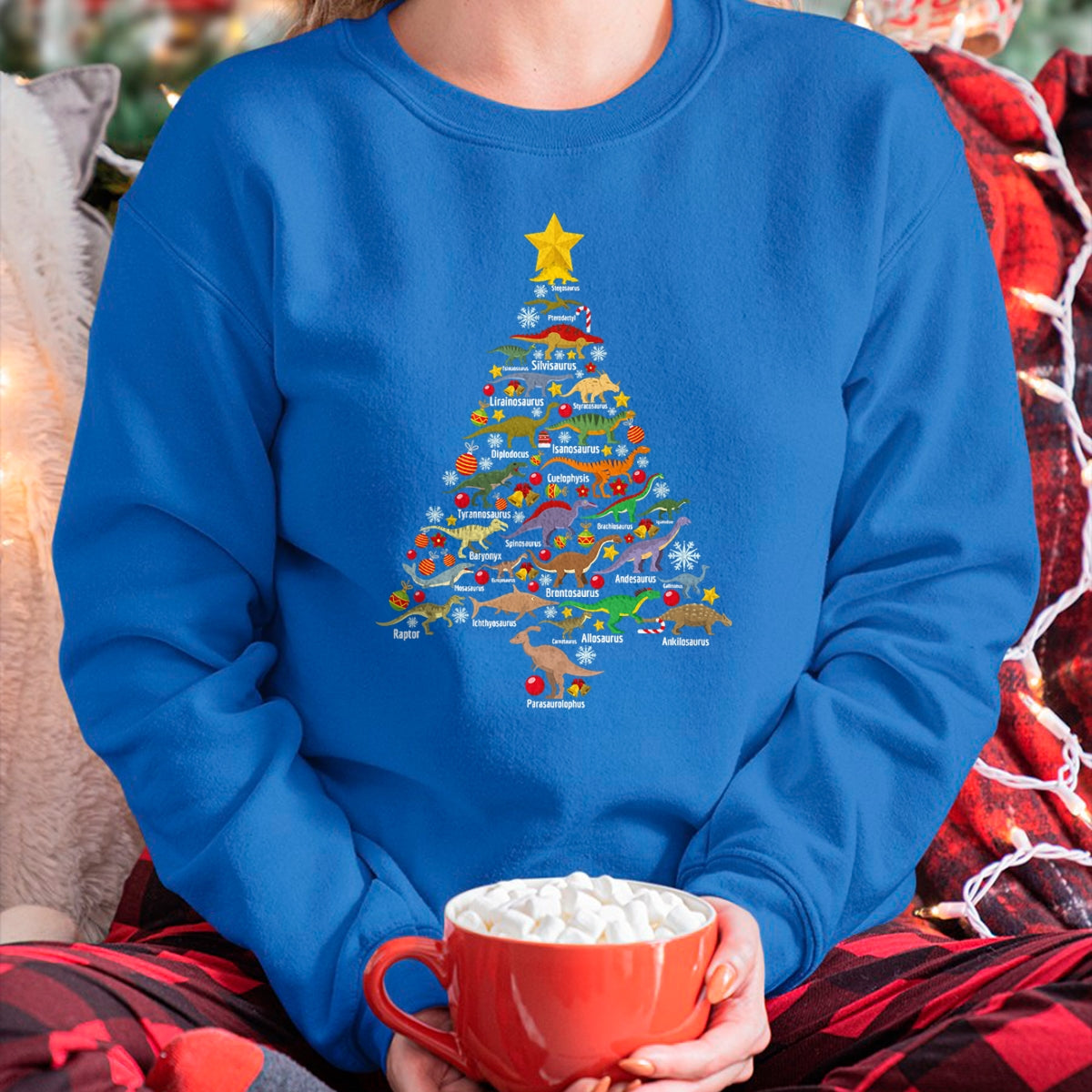 Dinosaur Christmas Tree Dino TRex Paleontologist Xmas Men T-Shirt - Christmas Unisex T-Shirt/Hoodie/Sweatshirt - ZON00