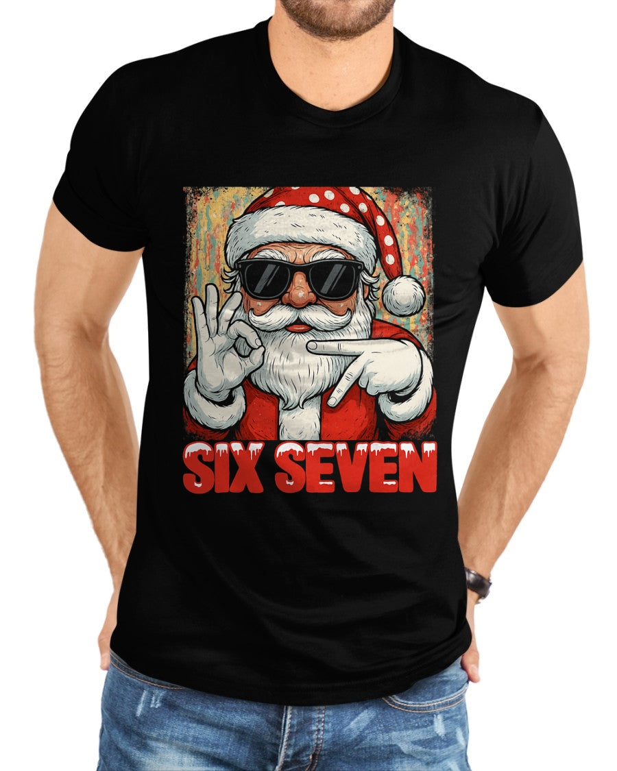 Funny Six Seven Meme Christmas Cool Santa Saying 6 7 T-Shirt - Christmas Unisex T-Shirt/Hoodie/Sweatshirt - ZON00