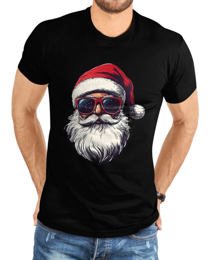 Cool Santa Claus Face Retro Sunglasses Christmas Men Boys T-Shirt - Christmas Unisex T-Shirt/Hoodie/Sweatshirt - ZON00