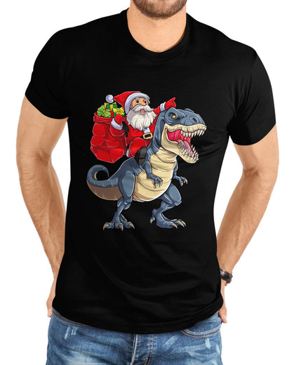 Dinosaur T rex Christmas Santa Boys Men Girls Xmas Squad T-Shirt - Christmas Unisex T-Shirt/Hoodie/Sweatshirt - ZON00