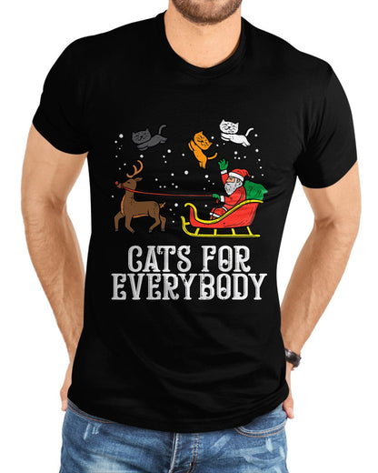 Cats For Everybody Christmas Cat Funny Xmas Women Santa T-Shirt - Christmas Unisex T-Shirt/Hoodie/Sweatshirt - ZON00