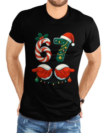67 Christmas 6 7 Meme Pajamas Holiday Gen Alpha Slang T-Shirt - Christmas Unisex T-Shirt/Hoodie/Sweatshirt - ZON00