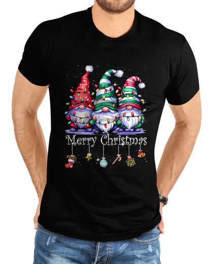 Cute Gnomes Merry Christmas Light Family Gnome Xmas Matching T-Shirt - Christmas Unisex T-Shirt/Hoodie/Sweatshirt - ZON00