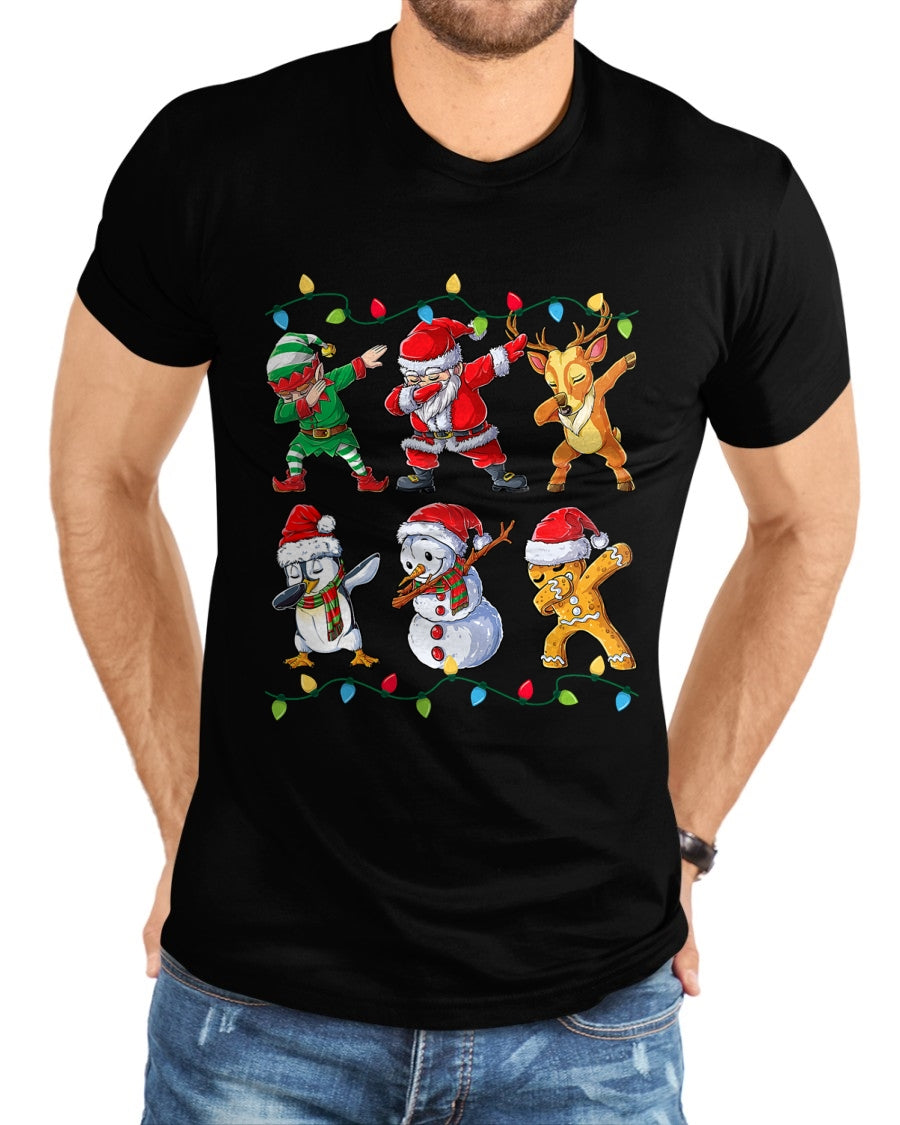 Dabbing Santa Elf Friends Christmas Boys Girls Men Xmas Dab T-Shirt - Christmas Unisex T-Shirt/Hoodie/Sweatshirt - ZON00