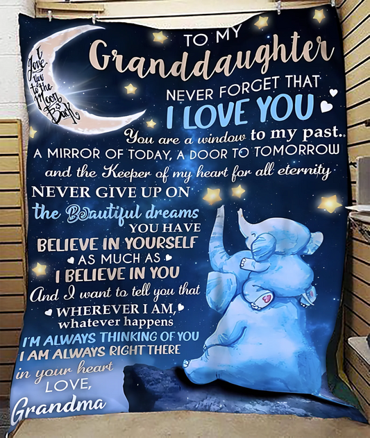 BLANKET FOR GRANDDAUGHTER – COMFORT & WARMTH GIFT FROM GRANDMA  Sherpa Fleece Quilt Blanket zon00 (SKU-CHAU-B20)