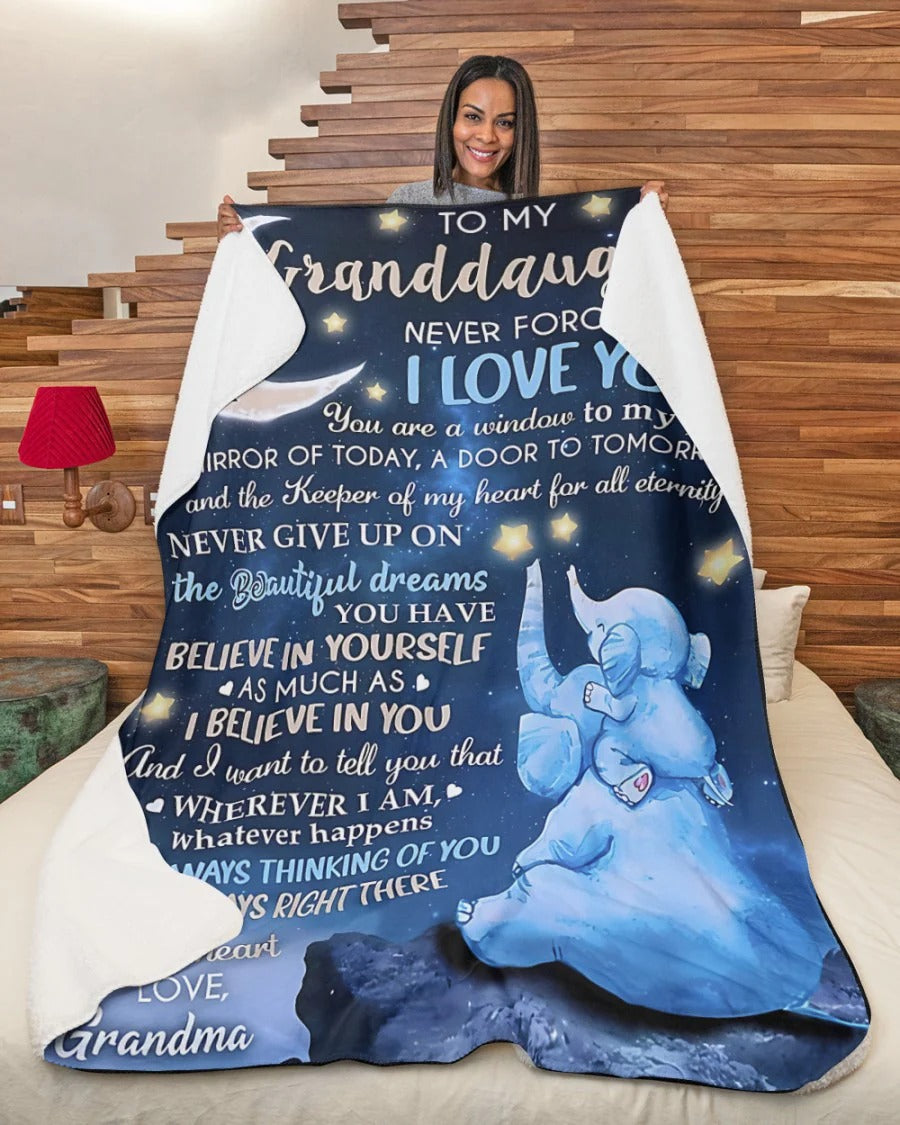 BLANKET FOR GRANDDAUGHTER – COMFORT & WARMTH GIFT FROM GRANDMA  Sherpa Fleece Quilt Blanket zon00 (SKU-CHAU-B20)