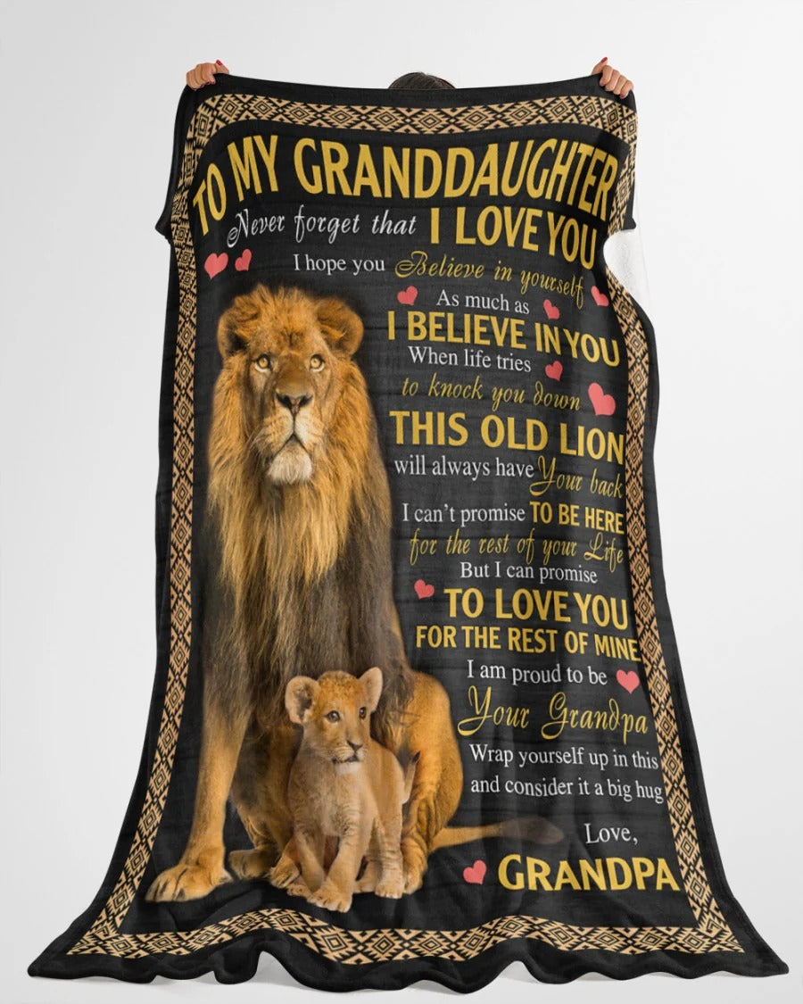 TO MY GRANDDAUGHTER - GIFT FOR GRANDDAUGHTER - Sherpa Fleece Quilt Blanket (SKUB07-184)