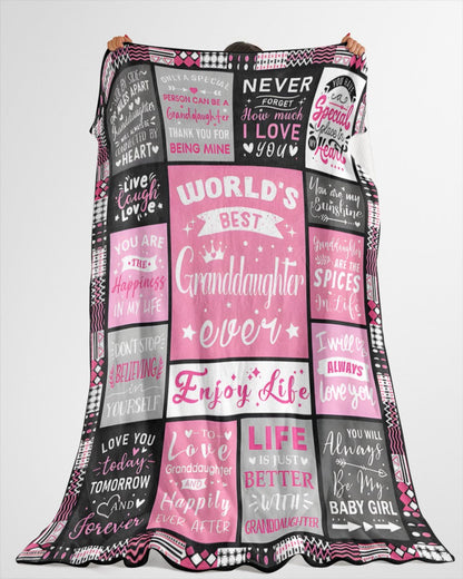TO MY GRANDDAUGHTER - GIFT FOR GRANDDAUGHTER - Sherpa Fleece Blanket From Grandparent (SKUB-zon-07)