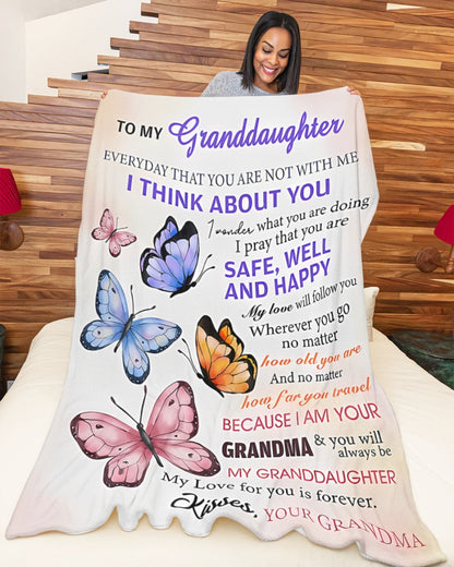 BLANKET FOR GRANDDAUGHTER – COMFORT & WARMTH GIFT FROM GRANDMA  Sherpa Fleece Quilt Blanket zon00 (SKUB-BLK-GMD1)