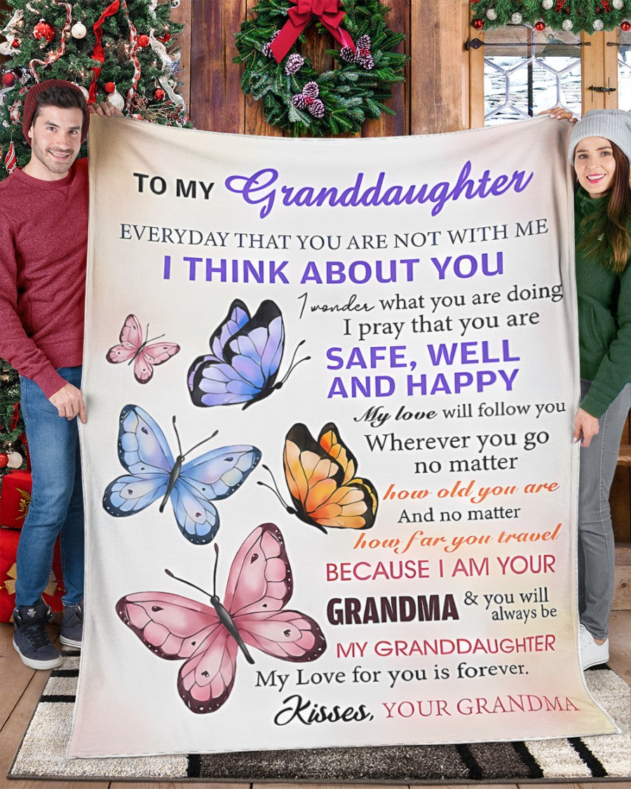 BLANKET FOR GRANDDAUGHTER – COMFORT & WARMTH GIFT FROM GRANDMA  Sherpa Fleece Quilt Blanket zon00 (SKUB-BLK-GMD1)