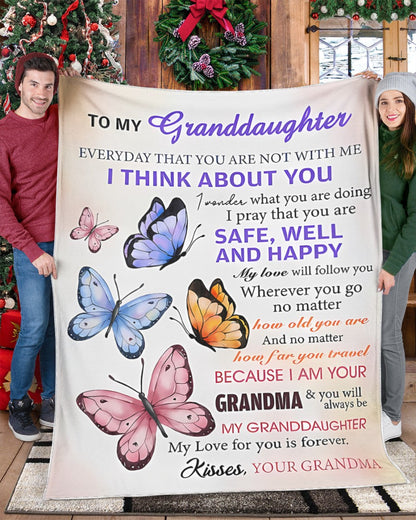 BLANKET FOR GRANDDAUGHTER – COMFORT & WARMTH GIFT FROM GRANDMA  Sherpa Fleece Quilt Blanket zon00 (SKUB-BLK-GMD1)