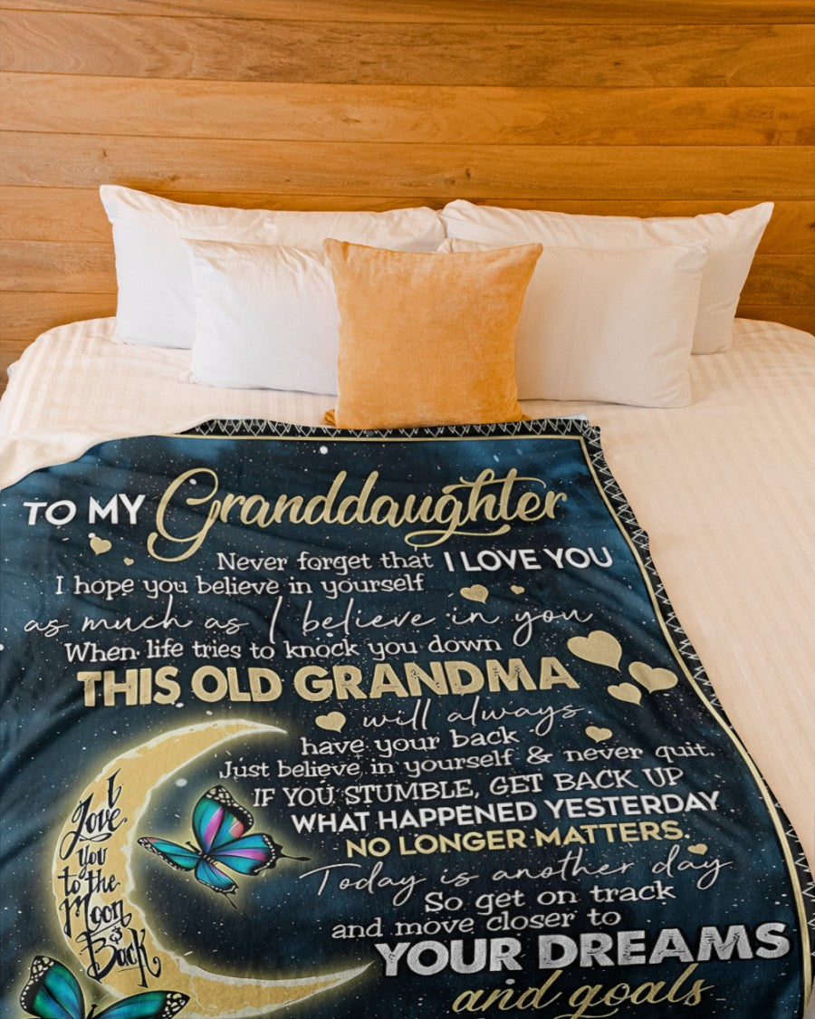 BLANKET FOR GRANDDAUGHTER – COMFORT & WARMTH GIFT FROM GRANDMA  Sherpa Fleece Quilt Blanket zon00 (SKUB-BLK-GMD2)