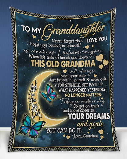 BLANKET FOR GRANDDAUGHTER – COMFORT & WARMTH GIFT FROM GRANDMA  Sherpa Fleece Quilt Blanket zon00 (SKUB-BLK-GMD2)