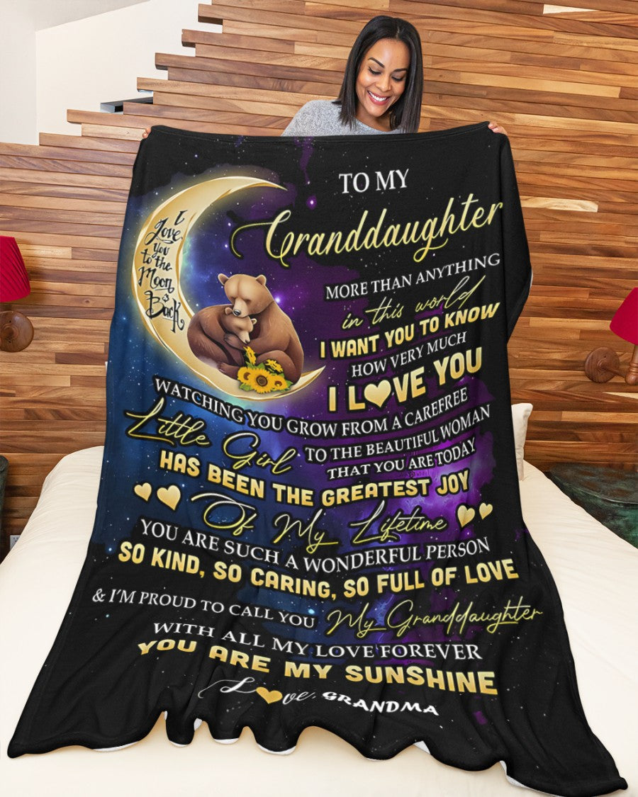 BLANKET FOR GRANDDAUGHTER – COMFORT & WARMTH GIFT FROM GRANDMA  Sherpa Fleece Quilt Blanket zon00 (SKUB-BLK-GMD3)