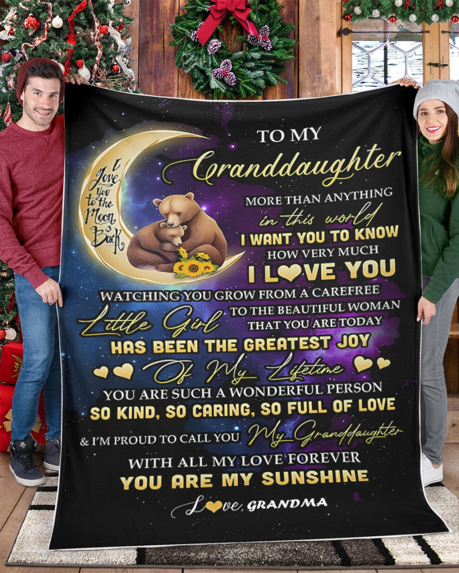 BLANKET FOR GRANDDAUGHTER – COMFORT & WARMTH GIFT FROM GRANDMA  Sherpa Fleece Quilt Blanket zon00 (SKUB-BLK-GMD3)