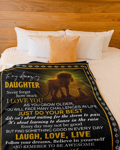 BLANKET FOR DAUGHTER – COMFORT & WARMTH GIFT FROM DAD Sherpa Fleece Quilt Blanket zon00 (SKUB12-68)