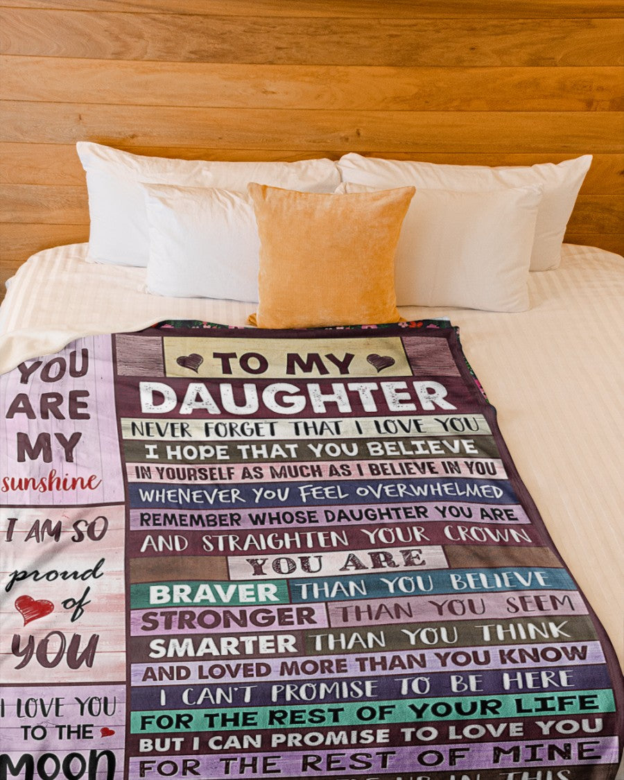 BLANKET FOR DAUGHTER – COMFORT & WARMTH GIFT FROM DAD Sherpa Fleece Quilt Blanket zon00
