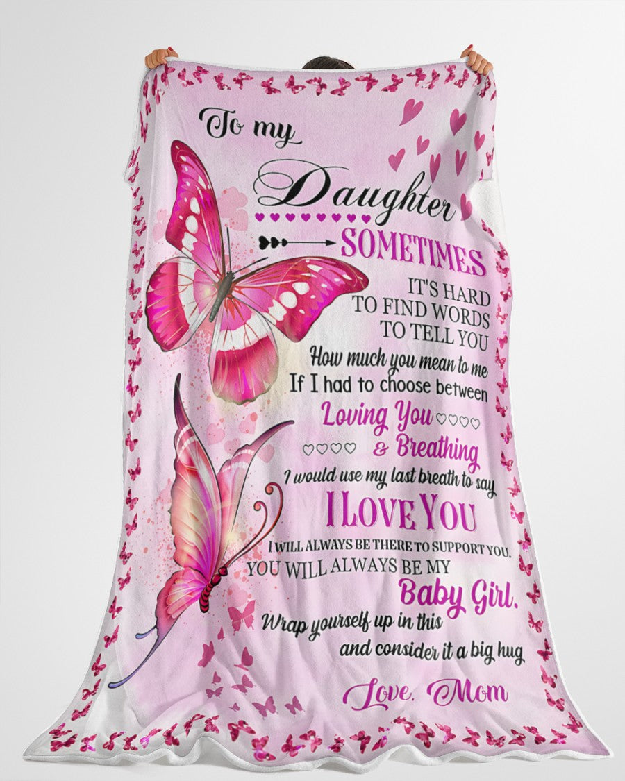 BLANKET FOR DAUGHTER – COMFORT & WARMTH GIFT FROM MOM Sherpa Fleece Quilt Blanket zon00