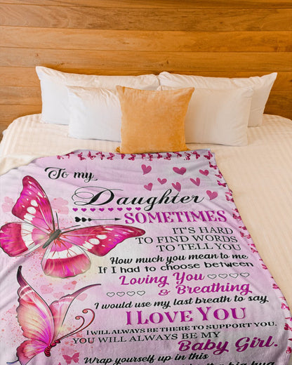 BLANKET FOR DAUGHTER – COMFORT & WARMTH GIFT FROM MOM Sherpa Fleece Quilt Blanket zon00