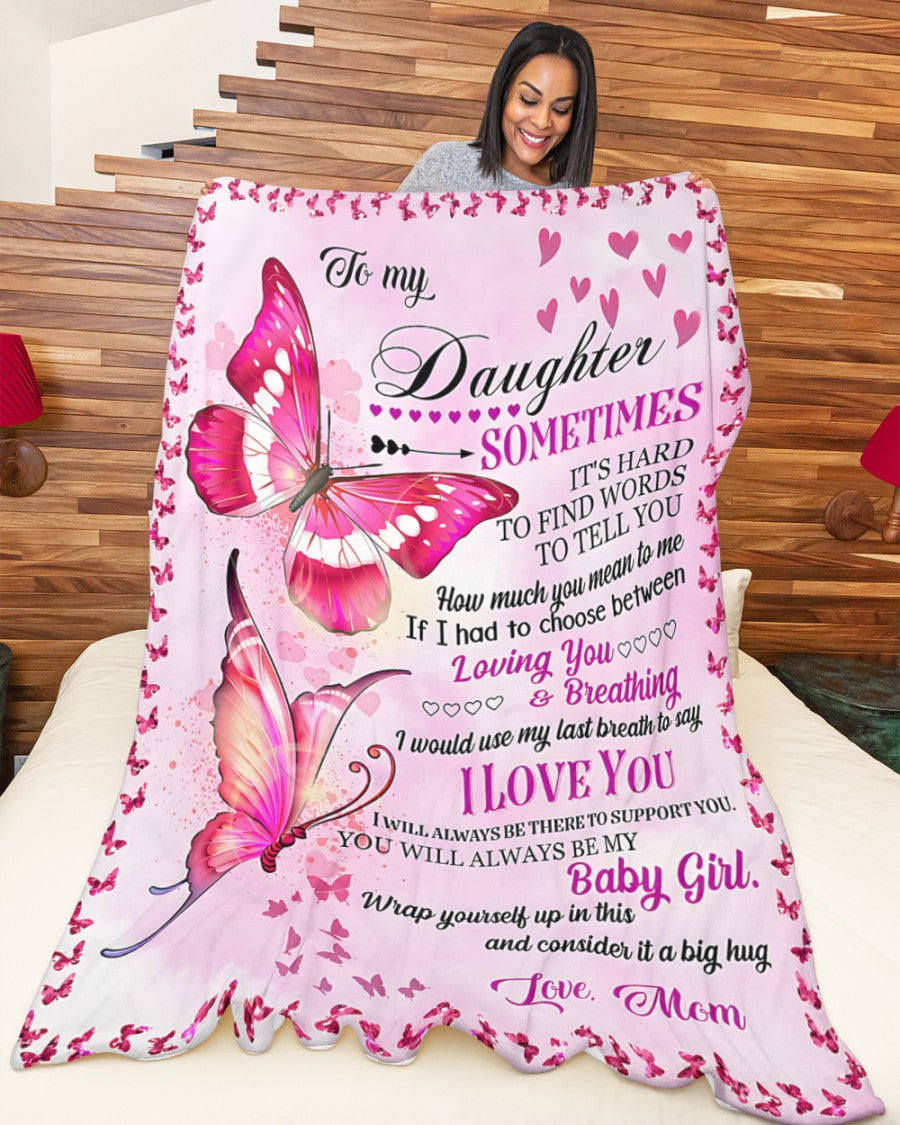 BLANKET FOR DAUGHTER – COMFORT & WARMTH GIFT FROM MOM Sherpa Fleece Quilt Blanket zon00