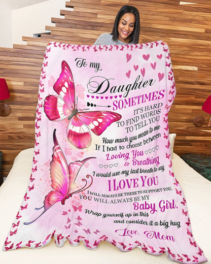 BLANKET FOR DAUGHTER – COMFORT & WARMTH GIFT FROM MOM Sherpa Fleece Quilt Blanket zon00