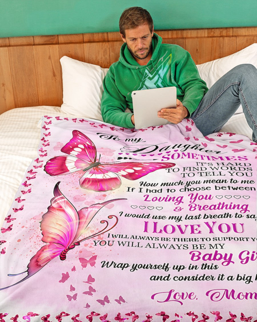 BLANKET FOR DAUGHTER – COMFORT & WARMTH GIFT FROM MOM Sherpa Fleece Quilt Blanket zon00