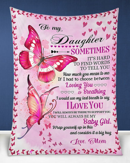 BLANKET FOR DAUGHTER – COMFORT & WARMTH GIFT FROM MOM Sherpa Fleece Quilt Blanket zon00
