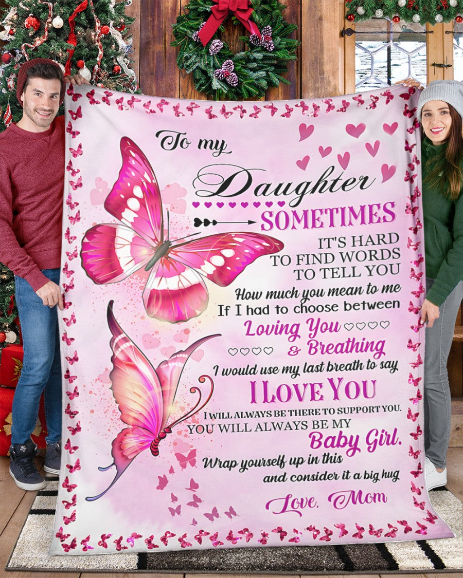 BLANKET FOR DAUGHTER – COMFORT & WARMTH GIFT FROM MOM Sherpa Fleece Quilt Blanket zon00
