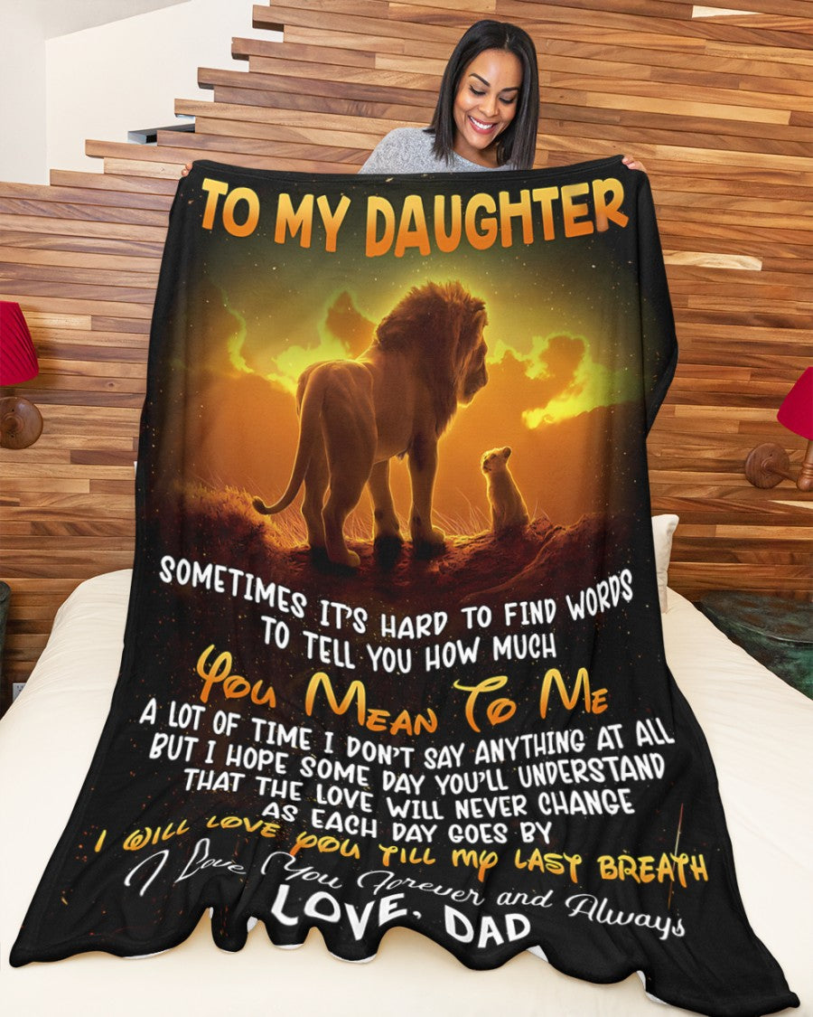 BLANKET FOR DAUGHTER – COMFORT & WARMTH GIFT FROM DAD Sherpa Fleece Quilt Blanket zon00