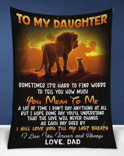 BLANKET FOR DAUGHTER – COMFORT & WARMTH GIFT FROM DAD Sherpa Fleece Quilt Blanket zon00