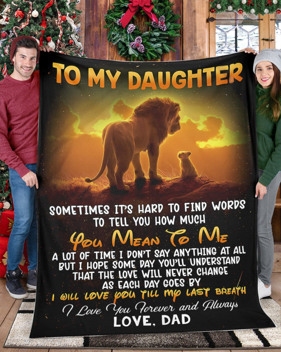 BLANKET FOR DAUGHTER – COMFORT & WARMTH GIFT FROM DAD Sherpa Fleece Quilt Blanket zon00