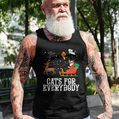Cats For Everybody Christmas Cat Funny Xmas Women Santa T-Shirt - Christmas Unisex T-Shirt/Hoodie/Sweatshirt - ZON00