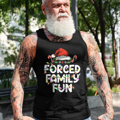 Forced Family Fun Christmas Pajamas Funny T-Shirt - Christmas Unisex T-Shirt/Hoodie/Sweatshirt - ZON00