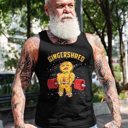 Gingershred Funny Gingerbread Man Gym Bodybuilding Christmas T-Shirt - Christmas Unisex T-Shirt/Hoodie/Sweatshirt - ZON00