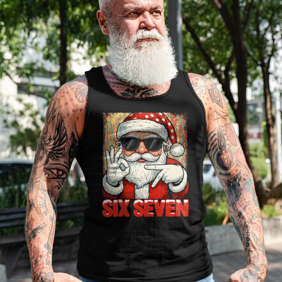 Funny Six Seven Meme Christmas Cool Santa Saying 6 7 T-Shirt - Christmas Unisex T-Shirt/Hoodie/Sweatshirt - ZON00
