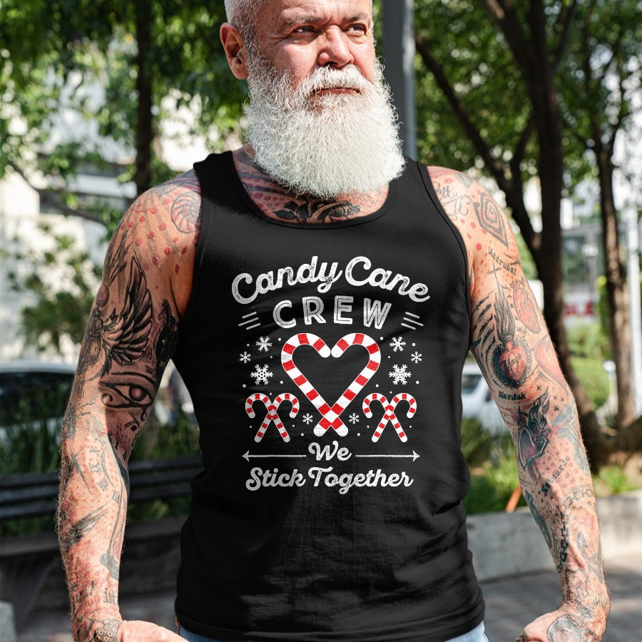 Christmas Candy Cane Heart Holiday Family Matching Pajama PJ T-Shirt - Christmas Unisex T-Shirt/Hoodie/Sweatshirt - ZON00