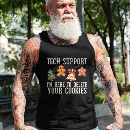 Christmas Tech Support Here To Delete Cookies Xmas Men Women T-Shirt - Christmas Unisex T-Shirt/Hoodie/Sweatshirt - ZON00