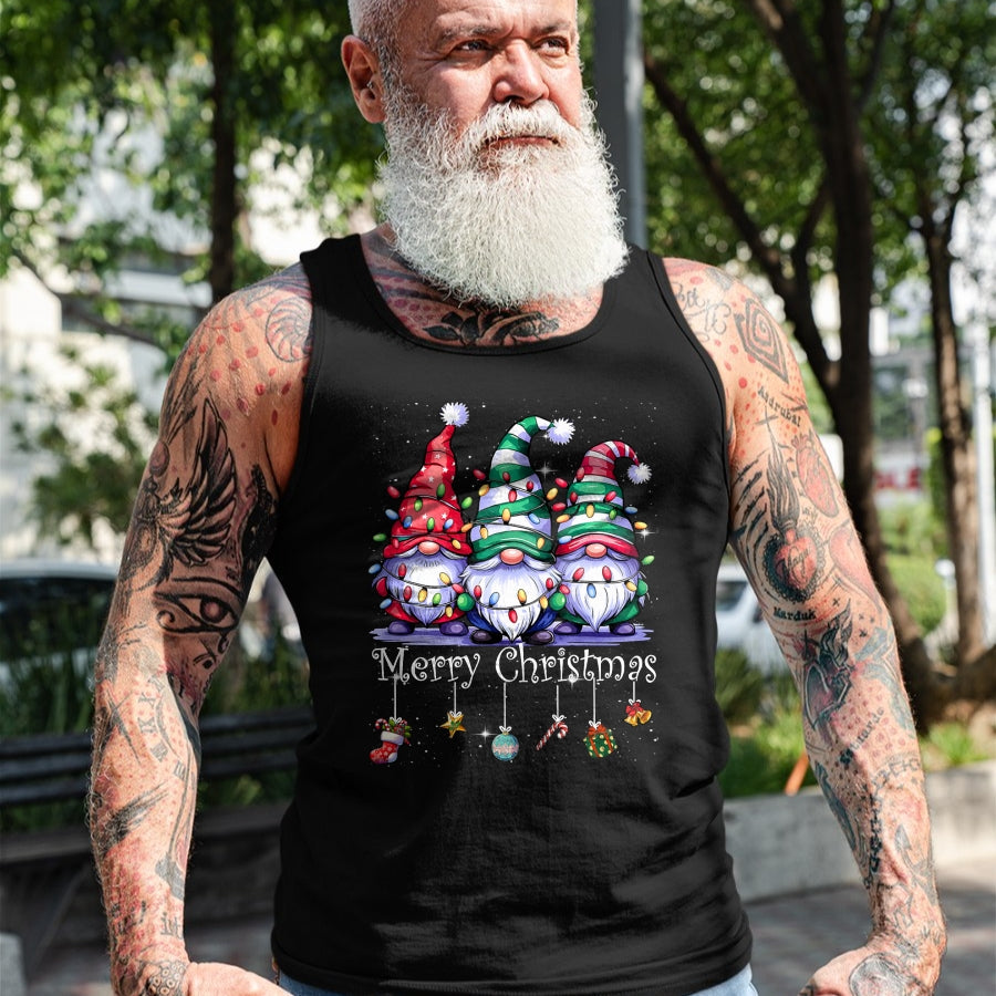Cute Gnomes Merry Christmas Light Family Gnome Xmas Matching T-Shirt - Christmas Unisex T-Shirt/Hoodie/Sweatshirt - ZON00