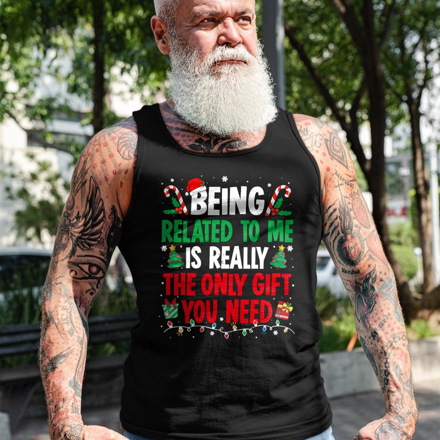 Being Related To Me Funny Christmas Family Xmas Pajamas T-Shirt  - Christmas Unisex T-Shirt/Hoodie/Sweatshirt - ZON00