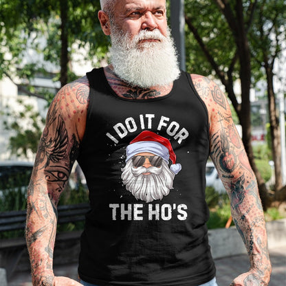 I Do It For The Ho's Funny Inappropriate Christmas Men Short Sleeve Santa T-Shirt - Christmas Unisex T-Shirt/Hoodie/Sweatshirt - ZON00