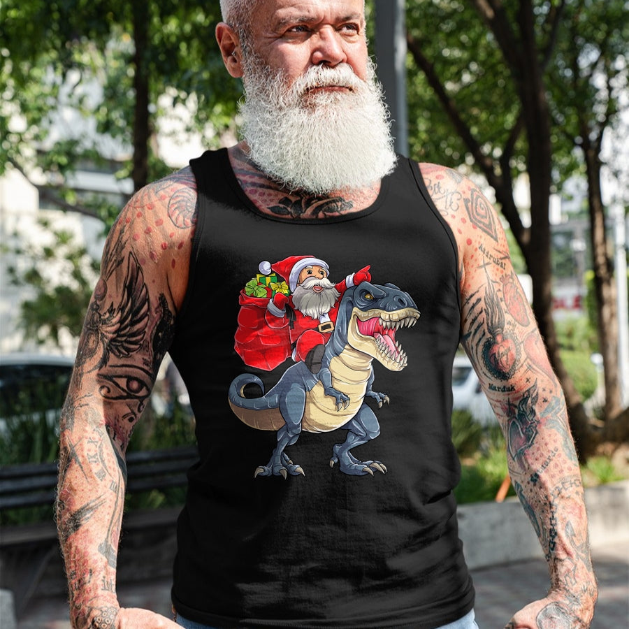 Dinosaur T rex Christmas Santa Boys Men Girls Xmas Squad T-Shirt - Christmas Unisex T-Shirt/Hoodie/Sweatshirt - ZON00