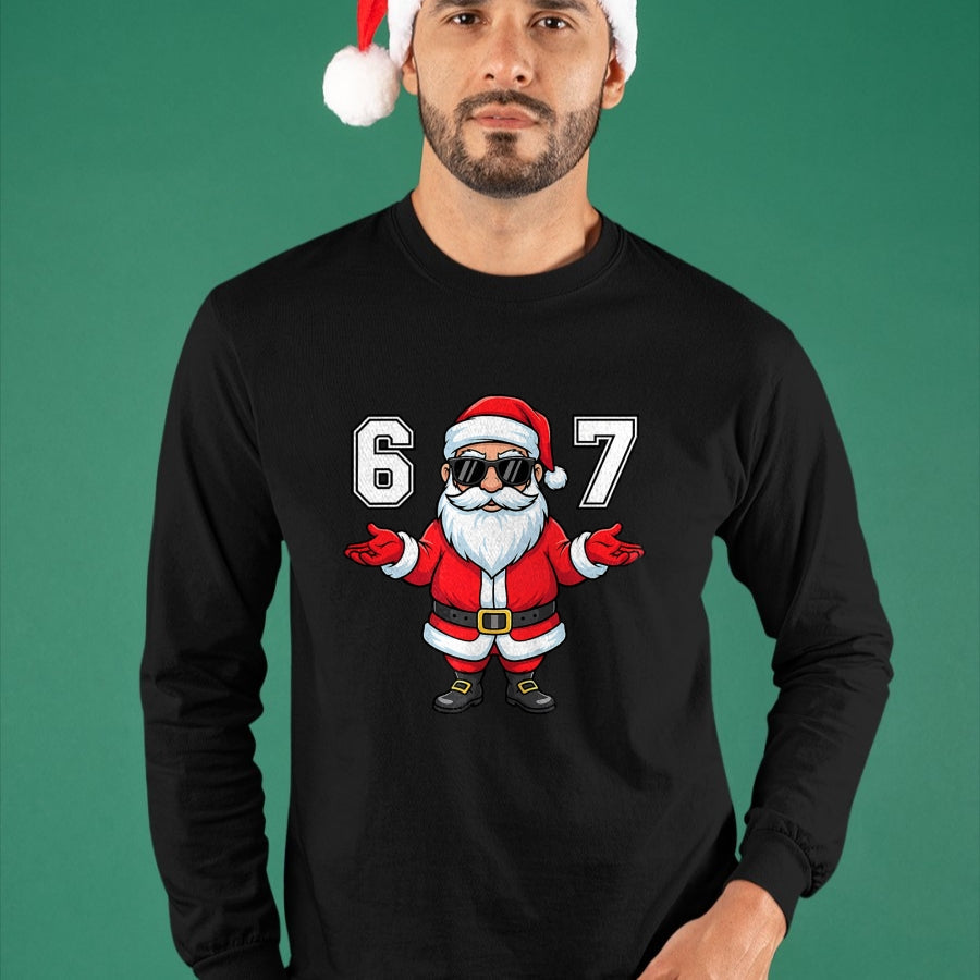 67 Meme Six Seven 6 7 Funny Santa Matching Xmas 67 Christmas T-Shirt - Christmas Unisex T-Shirt/Hoodie/Sweatshirt - ZON00